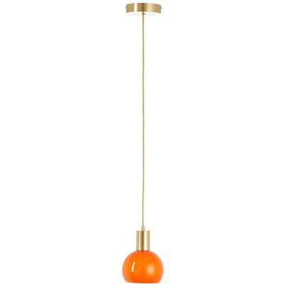 Brilliant Lampada A Sospensione Arancia, Vetro, Arancione, Diam. 14,5 Cm, E27 Brilliant Lampada A Sospensione Arancia, Vetro, Arancione, Diam. 14,5 Cm, E27