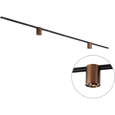 QAZQA Sistema Di Illuminazione A Binario Moderno Nero Con 2 QAZQA Sistema Di Illuminazione A Binario Moderno Nero Con 2