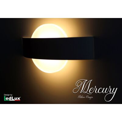 LEDLUX Applique Led Da Parete Modello Mercury Italian Design Moderna 6w Bianco Caldo LEDLUX Applique Led Da Parete Modello Mercury Italian Design Moderna 6w Bianco Caldo