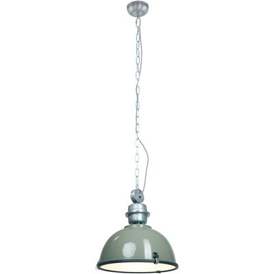 Sienna Tough Guy Lampada a Sospensione - Verde Industriale, Metallo, Vetro, E27 Sienna Tough Guy Lampada a Sospensione - Verde Industriale, Metallo, Vetro, E27