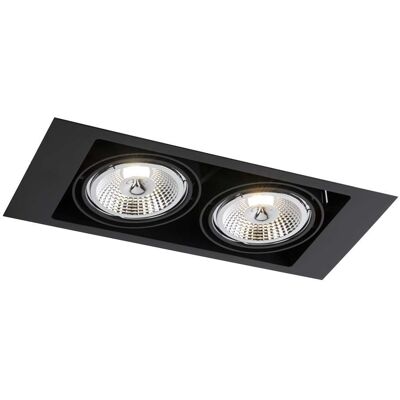 SHILO Faretto Incasso Rettangolare Nero Orientabile 2xgu10 SHILO Faretto Incasso Rettangolare Nero Orientabile 2xgu10