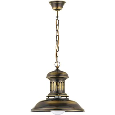 Jupiter Lampada Sospensione Industriale A Catena Ottone E27 Jupiter Lampada Sospensione Industriale A Catena Ottone E27