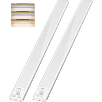 YM INTERNET Set Di 2 Luci Led Con Sensore Di Movimento, Luci Ricaricabili Per Armadio, Illuminazione Magnetica Sottopensile Con Luminosità Regolabile, 30 Cm YM INTERNET Set Di 2 Luci Led Con Sensore Di Movimento, Luci Ricaricabili Per Armadio, Illuminazione Magnetica Sottopensile Con Luminosità Regolabile, 30 Cm
