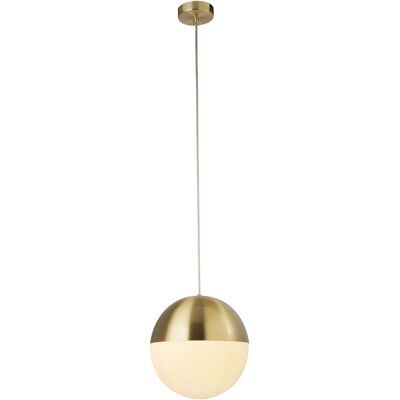 Lampadario a Soffitto Searchlight Endor Ottone Satinato Bianco - Pendente Lampadario a Soffitto Searchlight Endor Ottone Satinato Bianco - Pendente