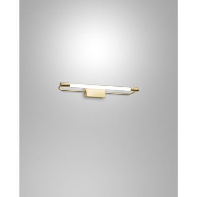 FABAS LUCE - Rapallo Applique Ottone Satinato L.40cm In Metallo E Metacrilato A Led 3000k - 10w - 1150 Lm FABAS LUCE - Rapallo Applique Ottone Satinato L.40cm In Metallo E Metacrilato A Led 3000k - 10w - 1150 Lm