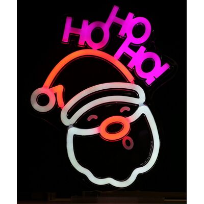 Wisdom Babbo Natale Luminoso Da 27cm Led Neon Flex Usb Da Interno Wisdom Babbo Natale Luminoso Da 27cm Led Neon Flex Usb Da Interno