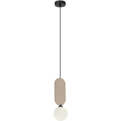 ITALUX Lampada A Sospensione Lorenzo Feltro Beige Sfera G9 ITALUX Lampada A Sospensione Lorenzo Feltro Beige Sfera G9