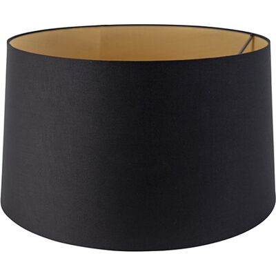 Paralume in cotone nero con interno dorato - Accessorio lampada classico Paralume in cotone nero con interno dorato - Accessorio lampada classico