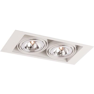 SHILO Faretto Incasso Rettangolare Bianco Orientabile 2xgu10 SHILO Faretto Incasso Rettangolare Bianco Orientabile 2xgu10