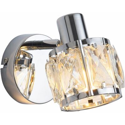 Reality Applique Crownie Glamour Cromo Cristallo 1xe14 40w Reality Applique Crownie Glamour Cromo Cristallo 1xe14 40w