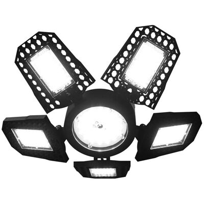 OEM Lampada Led Per Garage, Plafoniera Led Deformabile Per Garage Con 5 Pannelli Regolabili, Luci Led Per Officina E27 3000lm 30w OEM Lampada Led Per Garage, Plafoniera Led Deformabile Per Garage Con 5 Pannelli Regolabili, Luci Led Per Officina E27 3000lm 30w