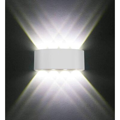 STOEX Applique Da Parete 8w Led Moderna Alluminio, Bianca Lampada Da Parete Per Camera Da Letto, Salotto, Corridoio, Scala (luce Bianca) STOEX Applique Da Parete 8w Led Moderna Alluminio, Bianca Lampada Da Parete Per Camera Da Letto, Salotto, Corridoio, Scala (luce Bianca)