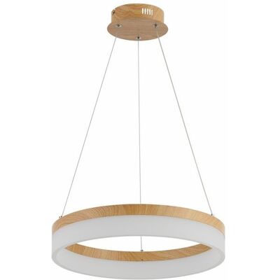 Reality Lampada A Sospensione Anello Ø40 Legno Chiaro Led 24w Reality Lampada A Sospensione Anello Ø40 Legno Chiaro Led 24w
