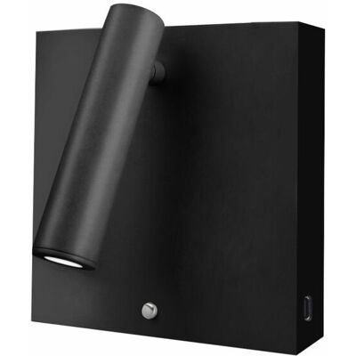 BENEITO FAURE Applique Led Da Parete Sweet Wall 4w 2700k 20° Orientabile Con Caricatore Wireless Usb-a/c Integrato Nero Opaco - Beneito & Faure BENEITO FAURE Applique Led Da Parete Sweet Wall 4w 2700k 20° Orientabile Con Caricatore Wireless Usb-a/c Integrato Nero Opaco - Beneito & Faure
