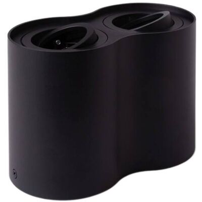 ECOLIGHT Faretto Da Soffitto Doppio Orientabile Gu10 Nero ECOLIGHT Faretto Da Soffitto Doppio Orientabile Gu10 Nero