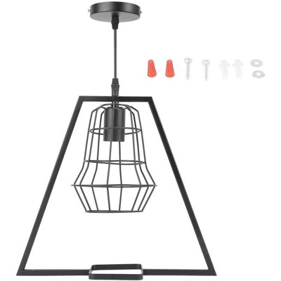 YOTOWN Lampadario Industriale Vintage – E26/e27 – Ferro – Forma A Gabbia – Nero – Soggiorno / Camera Da Letto / Corridoio / Ristorante YOTOWN Lampadario Industriale Vintage – E26/e27 – Ferro – Forma A Gabbia – Nero – Soggiorno / Camera Da Letto / Corridoio / Ristorante