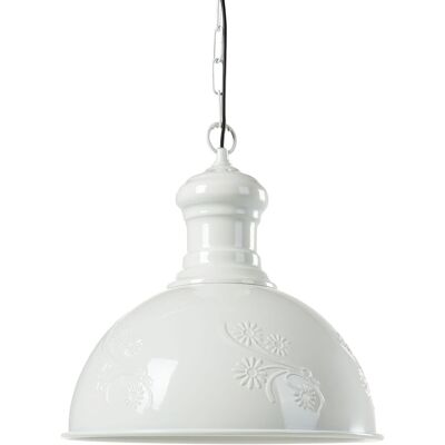 Beliani Lampada a sospensione beige metallo forma rotonda ornamenti floreali industriale - Lampada a sospensione Beliani Lampada a sospensione beige metallo forma rotonda ornamenti floreali industriale - Lampada a sospensione