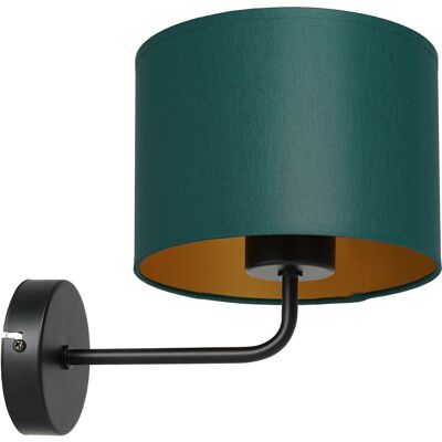Luminex Arden 3543 Lampada da Parete - E27, 60W, Nero/Verde/Oro Luminex Arden 3543 Lampada da Parete - E27, 60W, Nero/Verde/Oro