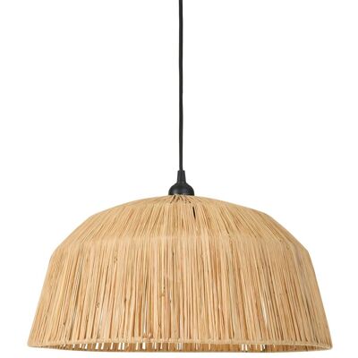 BELIANI Lampada A Sospensione In Paglia E Erba, Paralume A Cupola Intrecciato, Stile Boho Naturale Umba BELIANI Lampada A Sospensione In Paglia E Erba, Paralume A Cupola Intrecciato, Stile Boho Naturale Umba