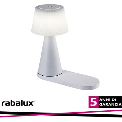 RABALUX Lampada Da Tavolo Led 5w Bianca Touch Qi Zavier RABALUX Lampada Da Tavolo Led 5w Bianca Touch Qi Zavier
