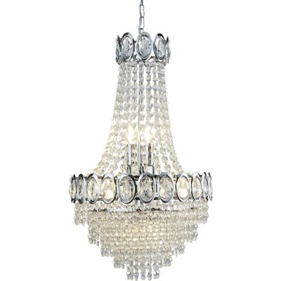 Lustre a 6 luci Searchlight Louis Philipe - Cromato Lustre a 6 luci Searchlight Louis Philipe - Cromato