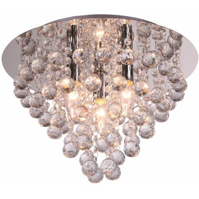 Reality Plafoniera Tonda Cromata Cristallo London 3xe14 Reality Plafoniera Tonda Cromata Cristallo London 3xe14