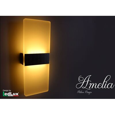 LEDLUX Applique Led Da Parete Modello Amelia Italian Design Moderna 6w Bianco Caldo LEDLUX Applique Led Da Parete Modello Amelia Italian Design Moderna 6w Bianco Caldo