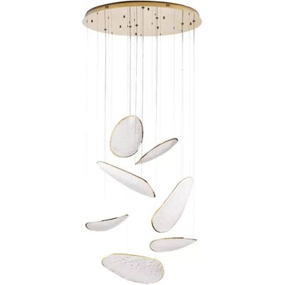 MAXLIGHT Lampada Sospensione Empire Oro Acrilico Led 121w MAXLIGHT Lampada Sospensione Empire Oro Acrilico Led 121w