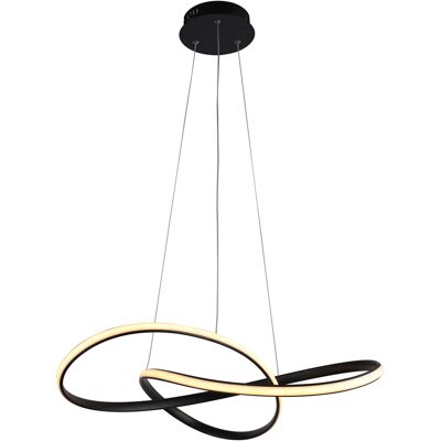 ITALUX Lampada A Sospensione Nastro Nero Led 40w Consa ITALUX Lampada A Sospensione Nastro Nero Led 40w Consa