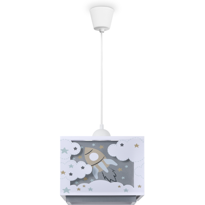 Paco Home - Lámpara Colgante Infantil - Arcoíris Estrellas - Luna Gris - Pendant lamp Paco Home - Lámpara Colgante Infantil - Arcoíris Estrellas - Luna Gris - Pendant lamp