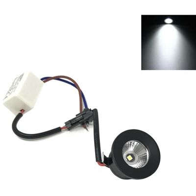 UNIVERSO Faretto Led 1 W A Incasso Mini Punto Luce Bianca 6500 K Bordo Nero UNIVERSO Faretto Led 1 W A Incasso Mini Punto Luce Bianca 6500 K Bordo Nero