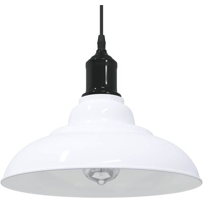 HELLOSHOP26 Lampada A Sospensione Vintage Regolabile Altezza 120 X 31 X 31 Cm Design Elegante In Metallo Bianco Lucido 020058009 HELLOSHOP26 Lampada A Sospensione Vintage Regolabile Altezza 120 X 31 X 31 Cm Design Elegante In Metallo Bianco Lucido 020058009