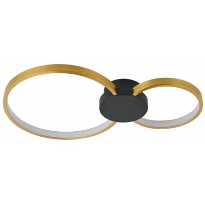 Reality Plafoniera Condida 2 Anelli Oro/nero Led 20w Reality Plafoniera Condida 2 Anelli Oro/nero Led 20w