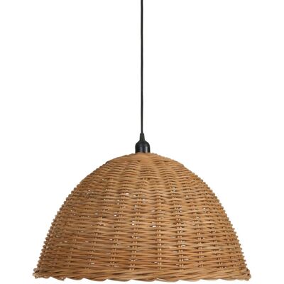 BELIANI Lampada A Sospensione In Rattan Con Paralume A Cupola Intrecciato, Stile Boho-rustico, Naturale Bengo BELIANI Lampada A Sospensione In Rattan Con Paralume A Cupola Intrecciato, Stile Boho-rustico, Naturale Bengo
