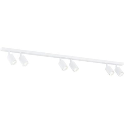 EMIBIG LIGHTING Plafoniera Bianca Minimal Flash 6xgu10 8w 116cm Emibig EMIBIG LIGHTING Plafoniera Bianca Minimal Flash 6xgu10 8w 116cm Emibig