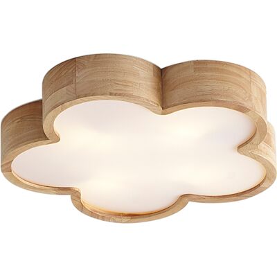 QAZQA Plafoniera Per Bambini In Legno Con Bianco - Lucille QAZQA Plafoniera Per Bambini In Legno Con Bianco - Lucille