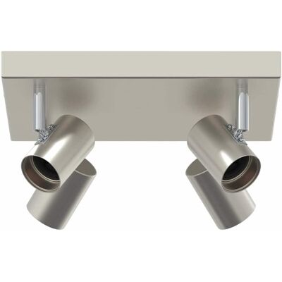 HELLOSHOP26 Faretto Da Soffitto Moderno Orientabile 26,5 X 26 X 11,5 Cm Interno Chic Finitura In Metallo Nichel Opaco 020058296 HELLOSHOP26 Faretto Da Soffitto Moderno Orientabile 26,5 X 26 X 11,5 Cm Interno Chic Finitura In Metallo Nichel Opaco 020058296