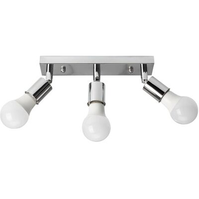 Lampada a Soffitto Chrome Toolight 3 Punti E27 - Luce da soffitto Lampada a Soffitto Chrome Toolight 3 Punti E27 - Luce da soffitto