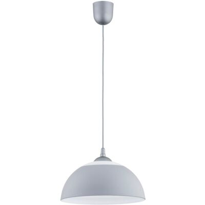 ALFA Beza Mak Classic Grey/aluminium Pendant Ceiling Light With Round Shade, E27 1x Max 15w, 30cm H90cm, Plastic & Glass, Ip20 For Living/dining Rooms ALFA Beza Mak Classic Grey/aluminium Pendant Ceiling Light With Round Shade, E27 1x Max 15w, 30cm H90cm, Plastic & Glass, Ip20 For Living/dining Rooms