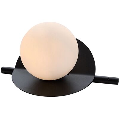 RABALUX Lampada Da Tavolo Industriale Nera Sfera Bianca G9 Jules RABALUX Lampada Da Tavolo Industriale Nera Sfera Bianca G9 Jules