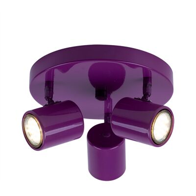 ETC-SHOP Faretto Da Soffitto, Spot Da Soffitto, Lampada Da Soggiorno In Metallo Rosa, Plafoniera, 3x Gu10 Rgb Con Cambio Colore, Dimmerabile Con Telecomando, Diametro 22 Cm ETC-SHOP Faretto Da Soffitto, Spot Da Soffitto, Lampada Da Soggiorno In Metallo Rosa, Plafoniera, 3x Gu10 Rgb Con Cambio Colore, Dimmerabile Con Telecomando, Diametro 22 Cm