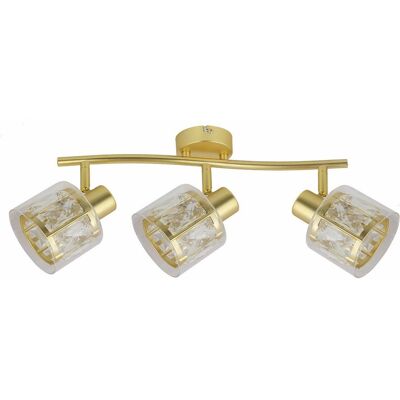 Reality Plafoniera Elmo Glamour Oro Ottone 3 Luci E14 Vetro Reality Plafoniera Elmo Glamour Oro Ottone 3 Luci E14 Vetro
