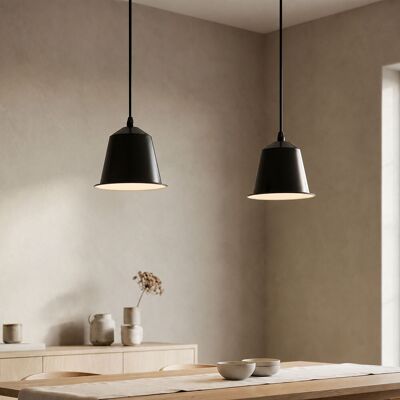 ETC-SHOP Set Di 2 Led A Sospensione Per Soggiorno E Corridoio Lampada A Soffitto Nera Gu10 ETC-SHOP Set Di 2 Led A Sospensione Per Soggiorno E Corridoio Lampada A Soffitto Nera Gu10