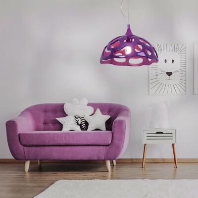 ETC-SHOP Lampada A Sospensione Lampada Da Tavolo A Sospensione A Led Lampada Da Tavolo Viola Lampada Da Cucina, Plastica Viola, 7w 560lm Bianco Caldo, Dxh 38x110 Cm ETC-SHOP Lampada A Sospensione Lampada Da Tavolo A Sospensione A Led Lampada Da Tavolo Viola Lampada Da Cucina, Plastica Viola, 7w 560lm Bianco Caldo, Dxh 38x110 Cm