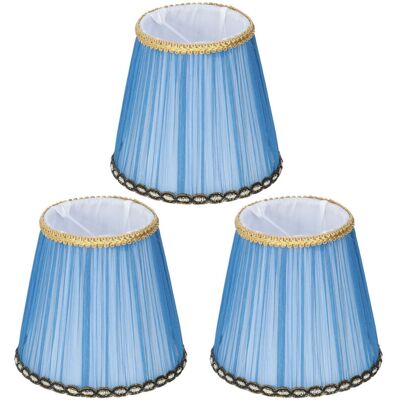 OEM Set Di 3 Paralumi In Tessuto Con Attacco E14 A Clip Per Lampadari, Applique, Lampade Da Tavolo E Decorazioni Per Interni (blu Scuro) -crezuo OEM Set Di 3 Paralumi In Tessuto Con Attacco E14 A Clip Per Lampadari, Applique, Lampade Da Tavolo E Decorazioni Per Interni (blu Scuro) -crezuo
