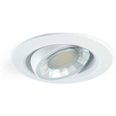 BENEITO FAURE Faretto Led Da Incasso Compac R 8w Orientabile 90° Con Switch Cct 2700k/3000k/4000k Ip44 Rotondo Bianco Opaco - Beneito & Faure BENEITO FAURE Faretto Led Da Incasso Compac R 8w Orientabile 90° Con Switch Cct 2700k/3000k/4000k Ip44 Rotondo Bianco Opaco - Beneito & Faure