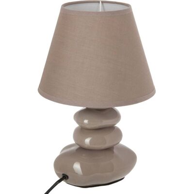 ATMOSPHERA Lampada In Ceramica Leny H31cm - Galet Taupe/taupe - Créateur D'Intérieur ATMOSPHERA Lampada In Ceramica Leny H31cm - Galet Taupe/taupe - Créateur D'Intérieur