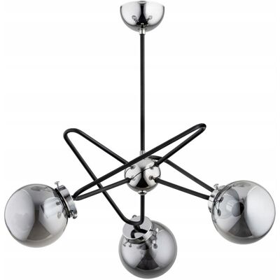 ALFA Lampada Sagito 27603 3x40w Metallo Vetro Fumé ALFA Lampada Sagito 27603 3x40w Metallo Vetro Fumé