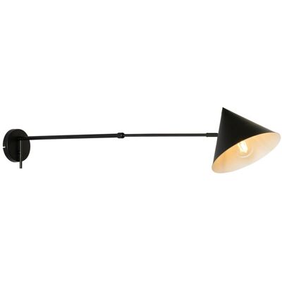 Qazqa Lampada da Parete Nera Regolabile Triangolo - Luce Moderna in Acciaio Qazqa Lampada da Parete Nera Regolabile Triangolo - Luce Moderna in Acciaio
