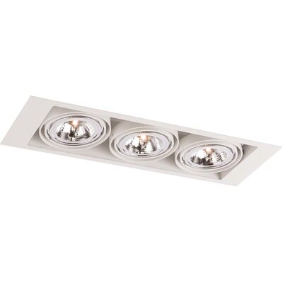 SHILO Faretto Incasso Bianco Rettangolare Orientabile 3xgu10 SHILO Faretto Incasso Bianco Rettangolare Orientabile 3xgu10